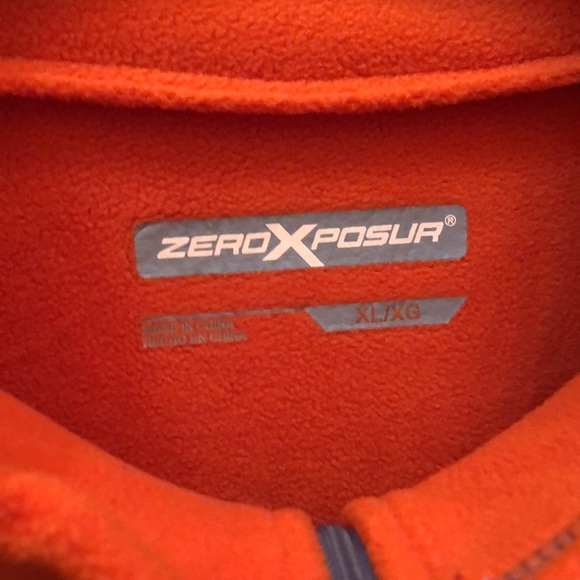 Zeroxposur men’s 3/4 zip orange jacket size XL - Picture 2 of 7